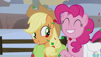 Applejack and Pinkie Pie optimistic S5E20