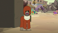 Dr. Caballeron appears in a cloak disguise S7E18