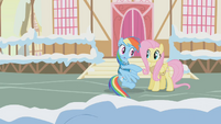 Fluttershy doesn't want Rainbow to melt snow faster S1E11