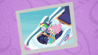 Photo of Dash and Fluttershy on rollercoaster EGROF