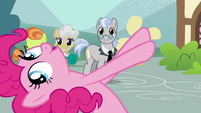 Pinkie Pie in front of mayor S2E18