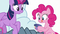 Pinkie Pie polishes off her pudding bowl MLPBGE