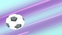 Soccer ball flying through the air SS8