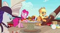 Applejack disappointed by her distracted friends S6E22