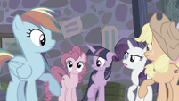 Other main ponies look at Pinkie S5E02