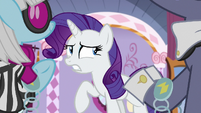 Rarity hears Applejack's loud outburst S7E9