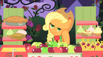 Applejack bored before Rarity and Blueblood walk over S1E26