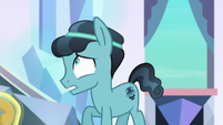 Crystal Hoof backs away from Flurry Heart S6E16