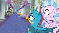 Gallus and Silverstream watch other students get haunted S8E15