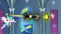 Grogar's bell starts draining Celestia and Luna S9E24