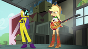 Rarity wearing a Daft Punk outfit EG2