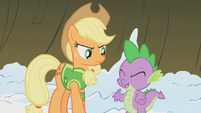 Spike pleased that Twilight took his advice S1E11