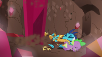 Spike saves Ember from crystal spire S6E5