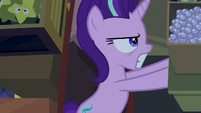 Starlight Glimmer pushes boxes away S8E19