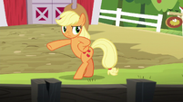 Applejack finishes the chicken dance S6E10