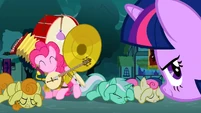 Pinkie? Twilight deleted the parasprites long time since.