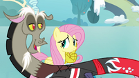 Discord and Fluttershy "come skating with me" S03E10