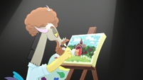 Discord imitating Bob Ross as he paints a picture S5E22