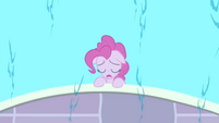 Pinkie Pie's sad reflection in the water S4E12