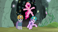 Pinkie Pie jumping for joy S7E4