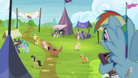 Rainbow sees Fluttershy leaving with collector S4E22