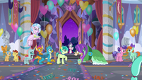 Young Six hear Rarity arrive S9E7