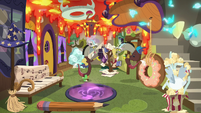 Discord and his duplicate surrounded by chaos S7E12