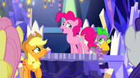 Pinkie Pie's upper eyelashes are missing