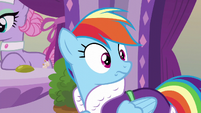 Rainbow Dash hears Rarity's voice S6E10