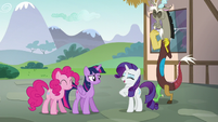 Rarity giggling as she speaks S5E22