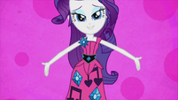 Rarity wearing a new dress EG2