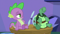 Spike looking at Tank sleeping S5E5
