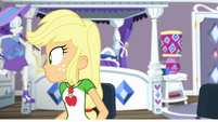 Applejack looking behind at Rarity EGDS43