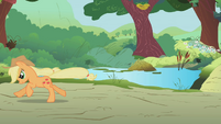 Applejack running by pond S01E10