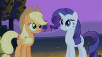 Applejack talking to Rarity S2E5