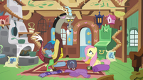 Discord stares nonplussed at Fluttershy S6E17