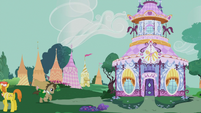 Dr. Hooves running to the Carousel Boutique S5E9