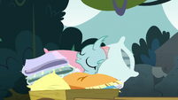 Ocellus lying on top of pillows S8E2