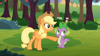 Applejack commends Spike S03E09