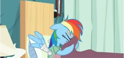 Dash's head in blanket S02E16