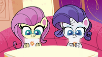 Fluttershy and Rarity using their mobile devices PLS1E11b