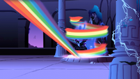 Nightmare Moon getting hit by the magical beam S1E2