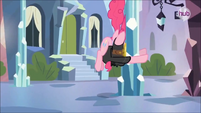 Pinkie Pie crashes into big crystal S3E1