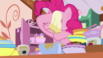 Pinkie Pie wiping off her sweat S7E23