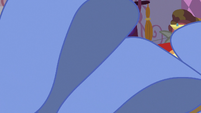 Rarity's fabric covering the screen S7E14