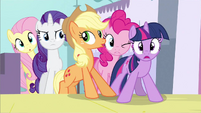 Rarity a tad upset at Applejack.