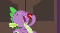 Spike about to eat his ruby S5E10