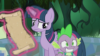 Spike smiling nervously S5E25