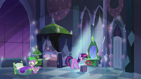 Twilight and Spike in Empire bedroom EG