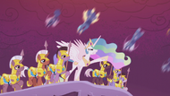 Celestia leads her forces into battle S5E25